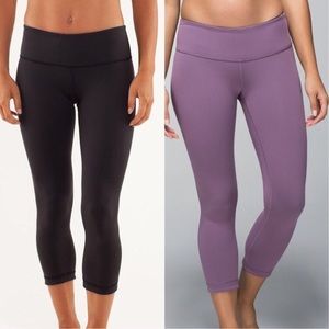 Lululemon purple fog reversible crop leggings
